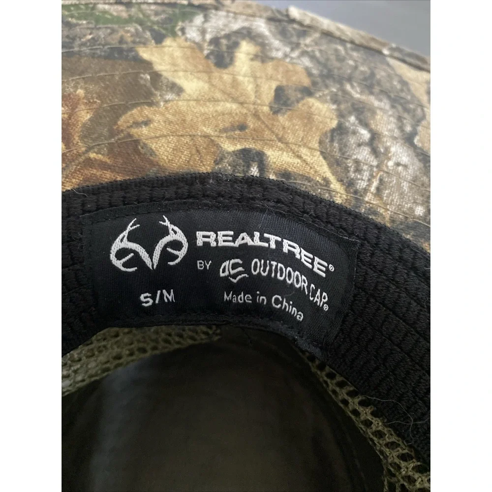 Real Tree Camo Bucket Cap Hat Vented Men's Sz S/M Realtree